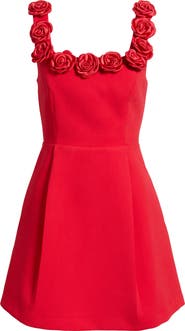Lucy Paris Rosette Trim Cocktail Minidress