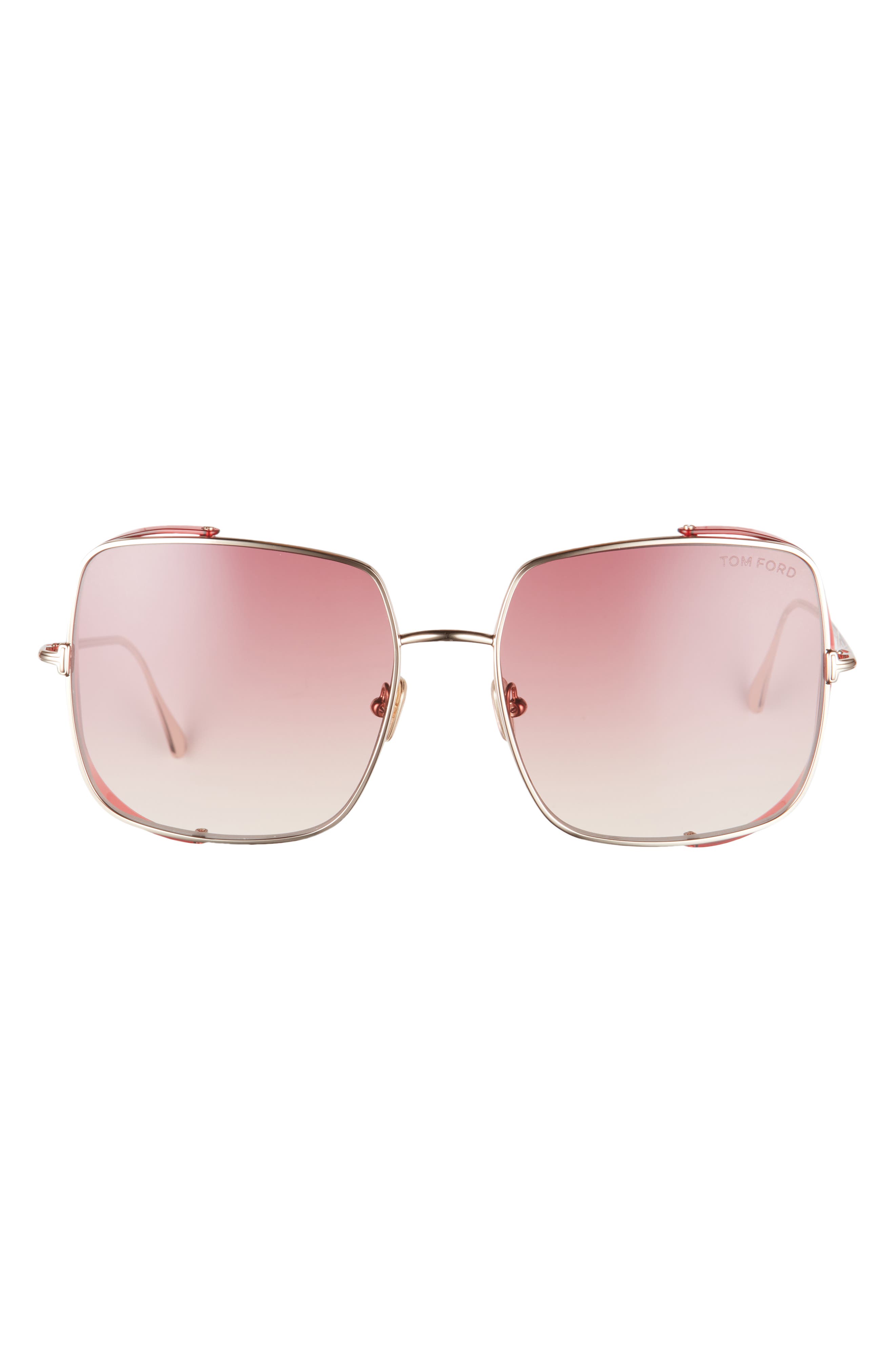 TOM FORD 60mm Gradient Square Sunglasses