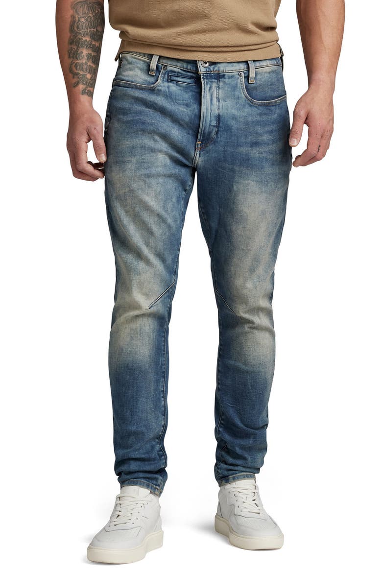 D-Staq 3D Slim Fit Jeans, Main, color, MEDIUM AGED