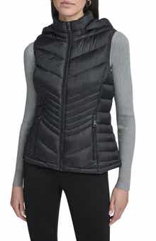 Calvin Klein Water Resistant Chevron Quilted Puffer Vest