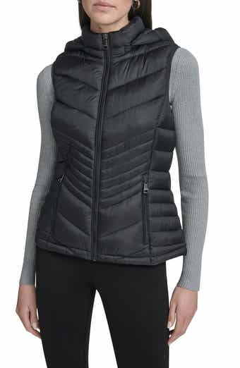 Calvin Klein Water Resistant Chevron Quilted Puffer Vest