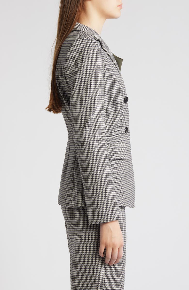 Theory Houndstooth Double Breasted Blazer, Alternate, color, Navy Multi