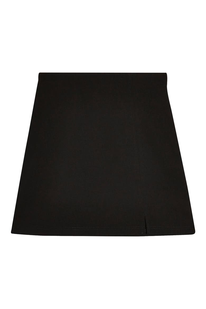 Notched Miniskirt, Alternate, color, BLACK MULTI