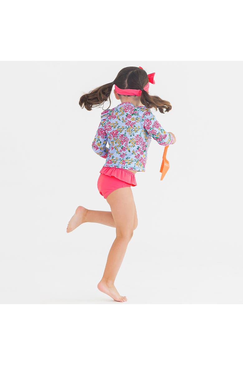 Baby Girls Princess Seam Ruffle Rash Guard 2-Piece, Alternate, color, Cheerful Blossoms