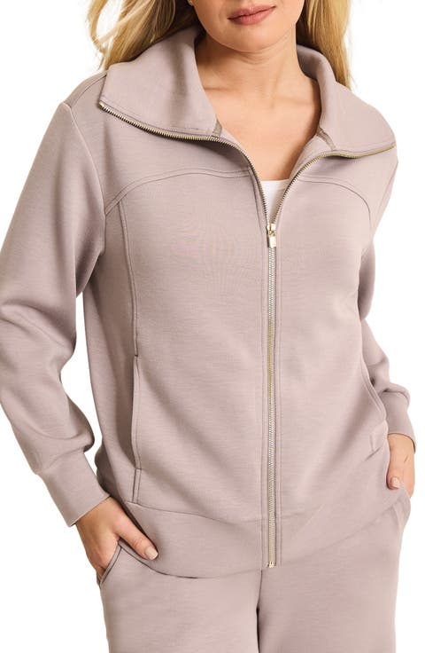 Palm Voyage Zip-Up Sweatshirt Jacket