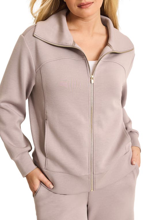 Tommy Bahama Palm Voyage Zip-up Sweatshirt Jacket In Grey Jasper
