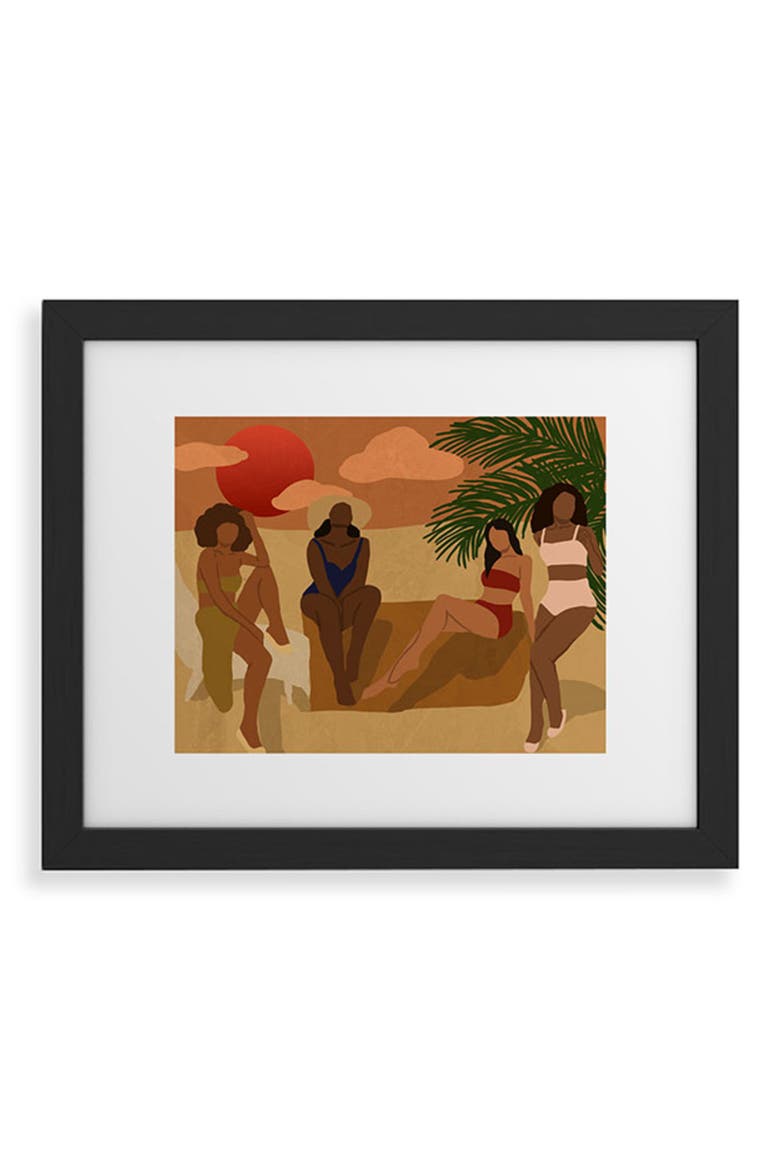 Beach I Framed Art Print, Main, color, BLACK FRAME 16X20