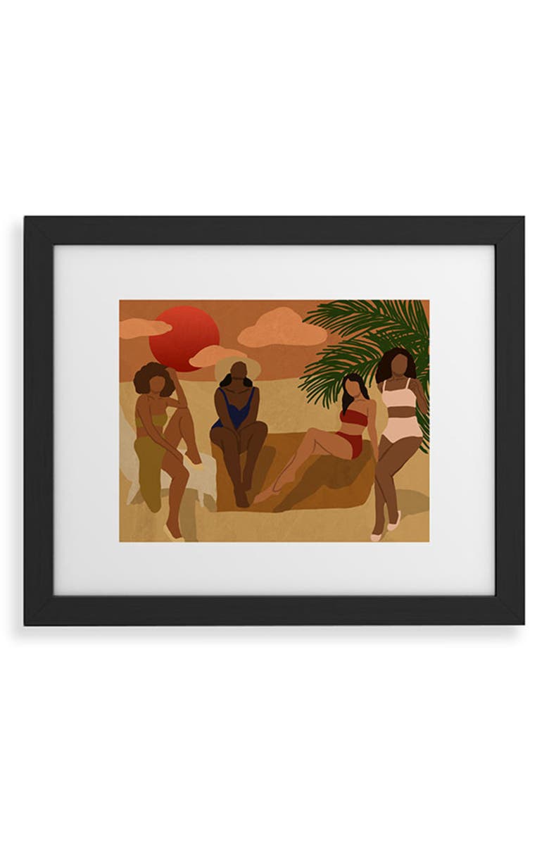 Deny Designs Beach I Framed Art Print, Main, color, Black Frame 8X10