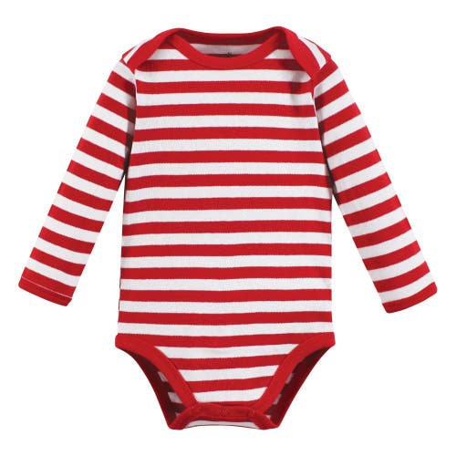 Touched By Nature Organic Cotton Long-sleeve Bodysuits In Multi