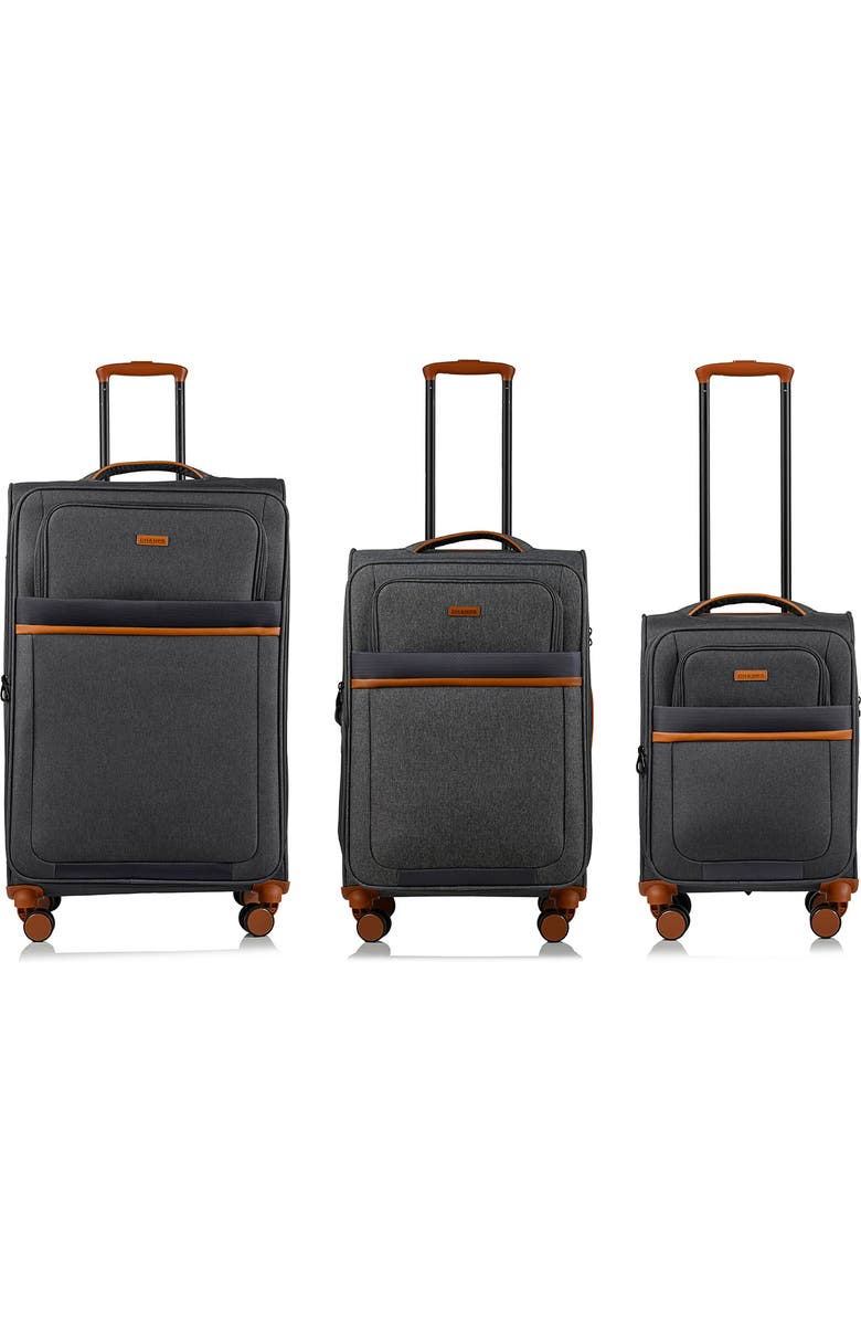 CHAMPS Classic II Collection Luggage 3-Piece Set, Alternate, color, Grey