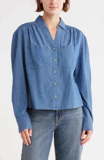 Melrose and Market Chambray Button-Up Shirt
