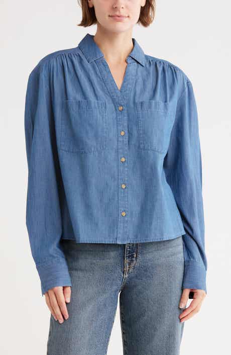 Melrose and Market Chambray Button-Up Shirt