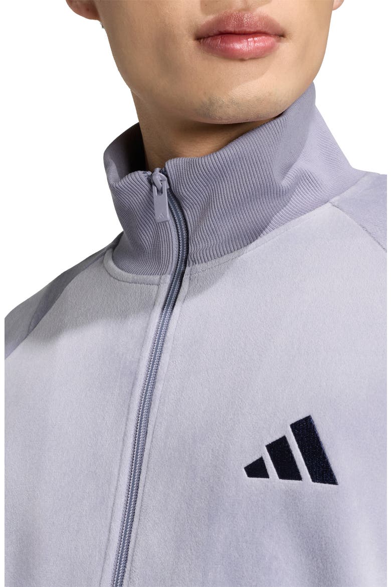 Velvet Track Jacket, Alternate, color, SLATE