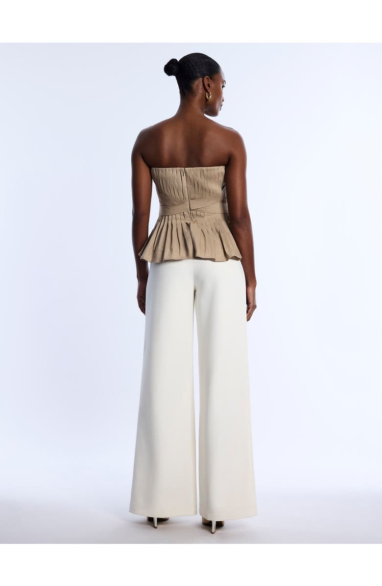 BCBGMAXAZRIA Stretch Linen Top, Alternate, color, Sandstone