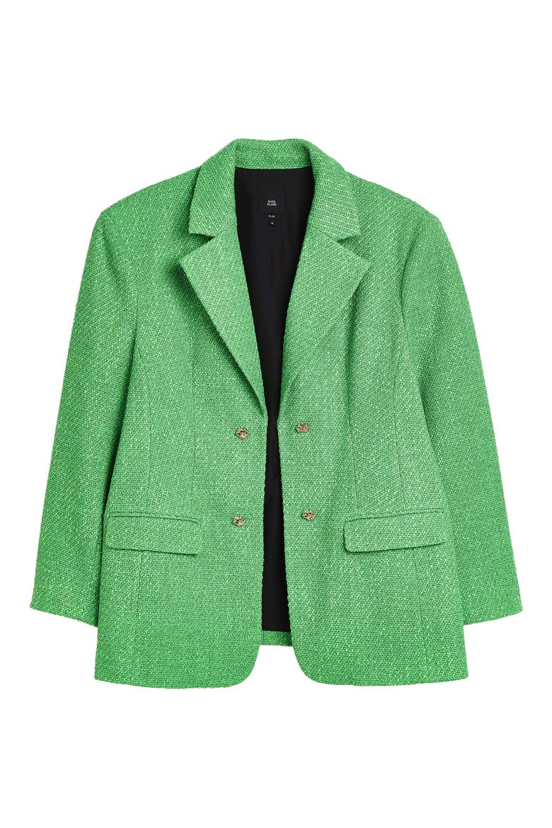 Fitted Bouclé Blazer, Alternate, color, GREEN