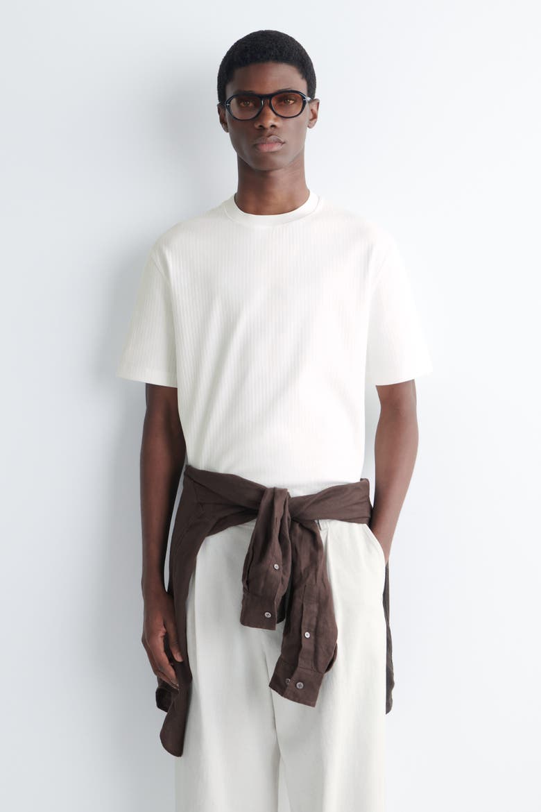 Heavyweight Ribbed T-shirt, Main, color, WHITE