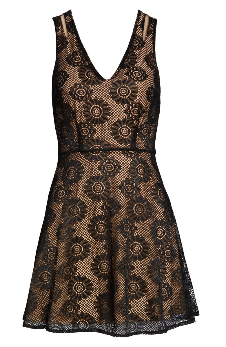 Ali & Jay Wrigley Gardens Lace Minidress, Alternate, color, Black