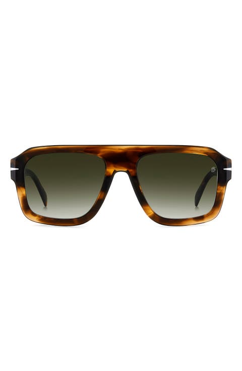 54mm Gradient Rectangular Sunglasses