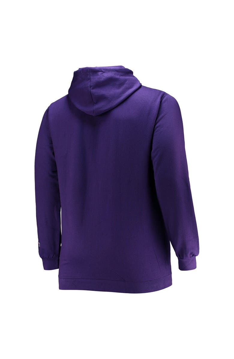 Champion Men's Champion Purple LSU Tigers Big & Tall Arch Over Logo Powerblend Pullover Hoodie, Alternate, color, 