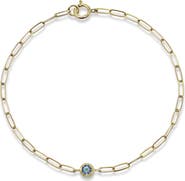 Anzie Classicque Birthstone Paper Clip Bracelet