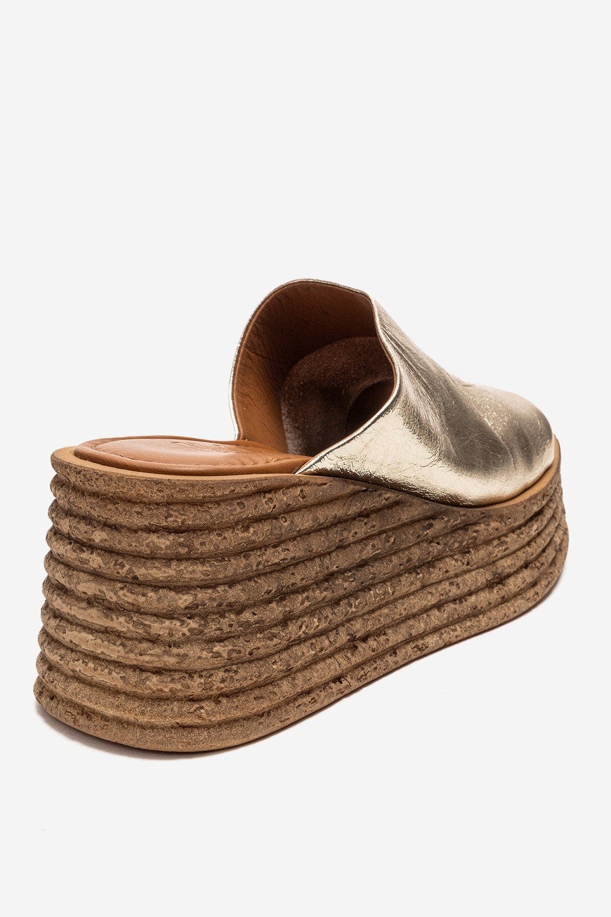 Forever & Always Shoes Marc Leather Wedge Sandal, Alternate, color, Gold