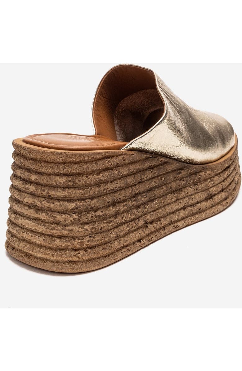 Forever & Always Shoes Marc Leather Wedge Sandal, Alternate, color, Gold