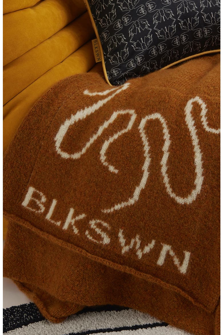 Swn  Logo Copper Alpaca Throw Rug, Alternate, color, Copper