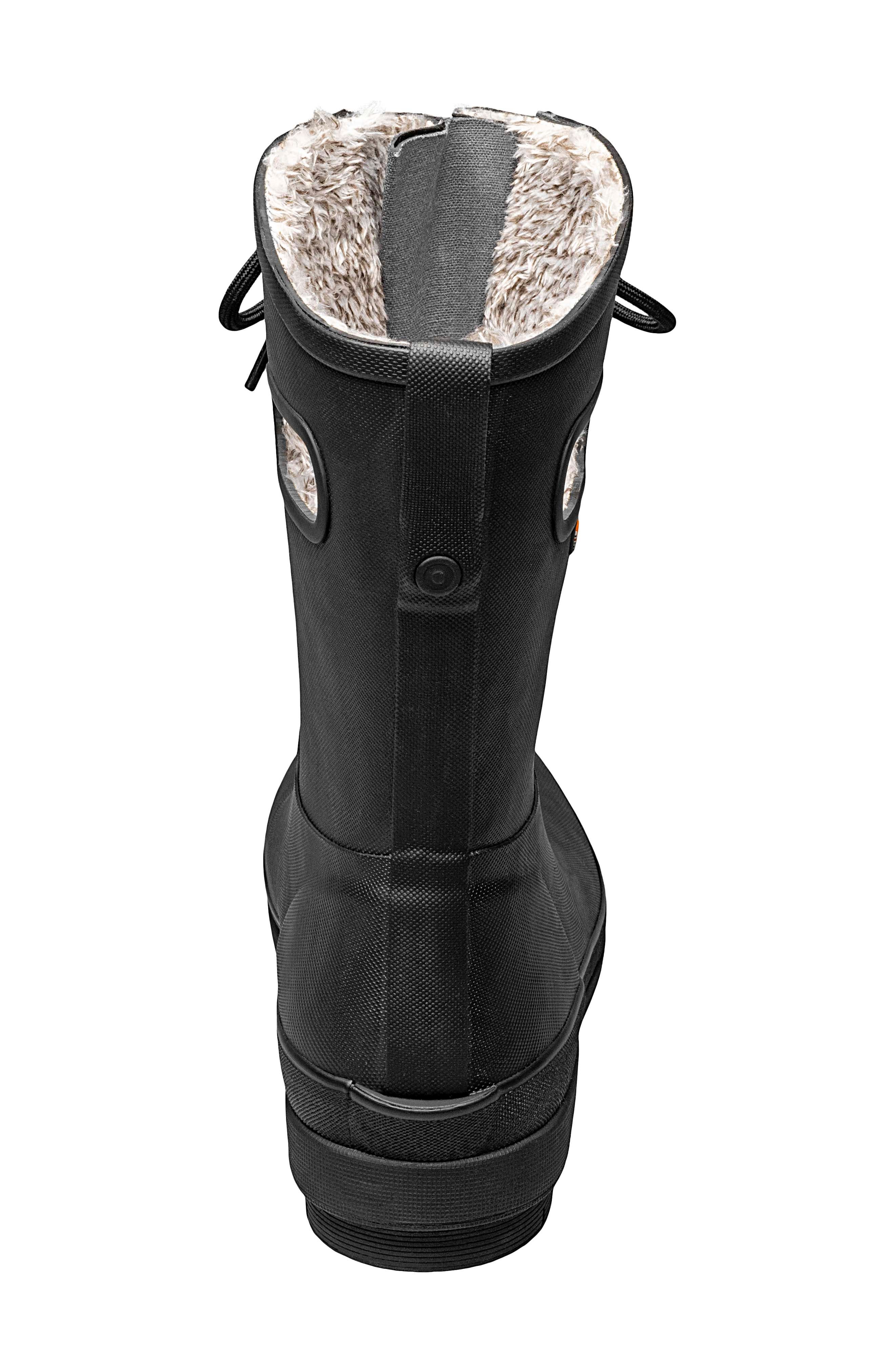 Bogs Amanda II Lace-Up Waterproof Boot, Alternate, color, Black