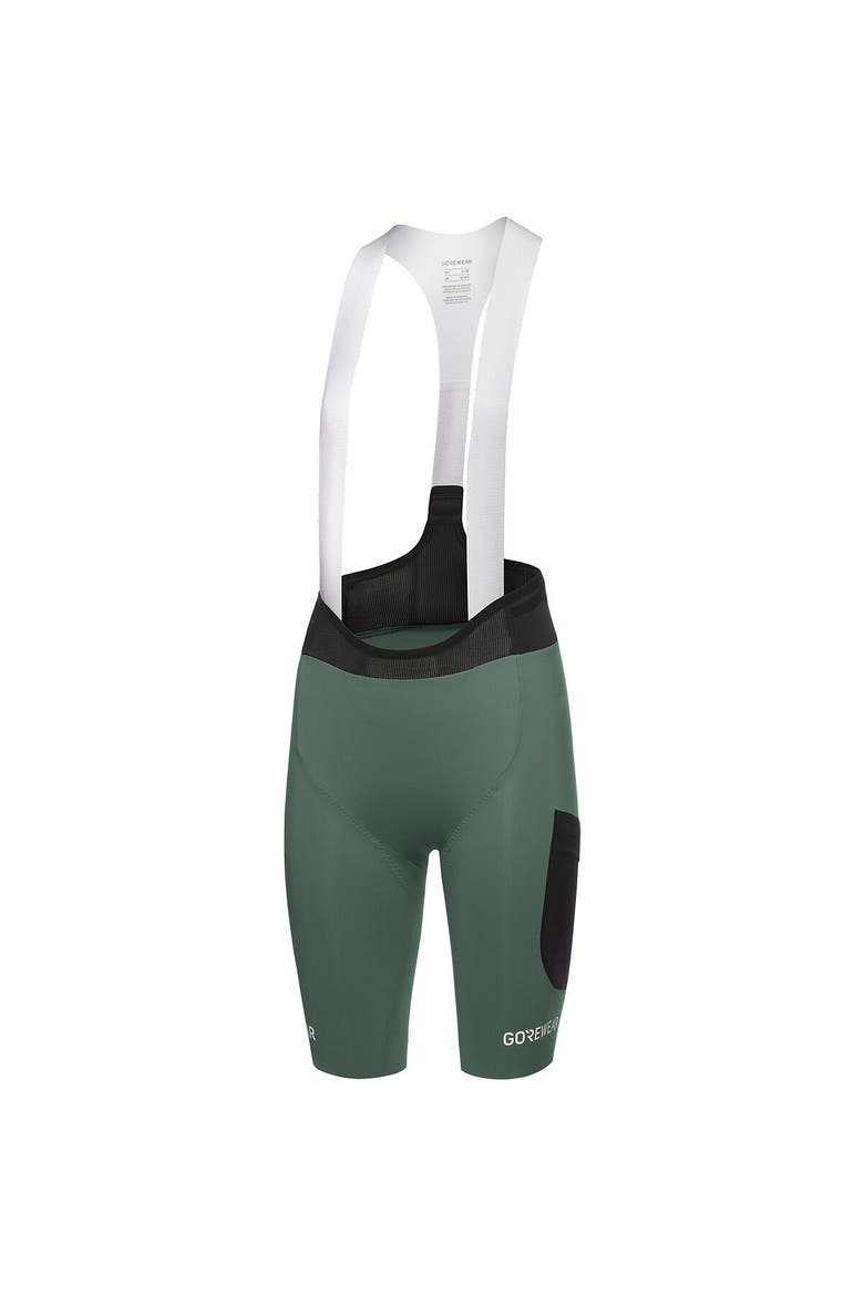 Spinshift Cargo Bib Short+ - Women's, Alternate, color, Slate Green