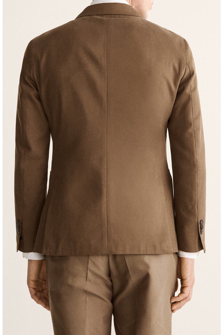 Double Breasted Slim Fit Jacket, Alternate, color, TOBACCO BROWN