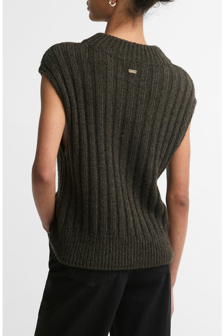 Anastasia Ribbed Sweater Vest, Alternate, color, OLIVE MULTI