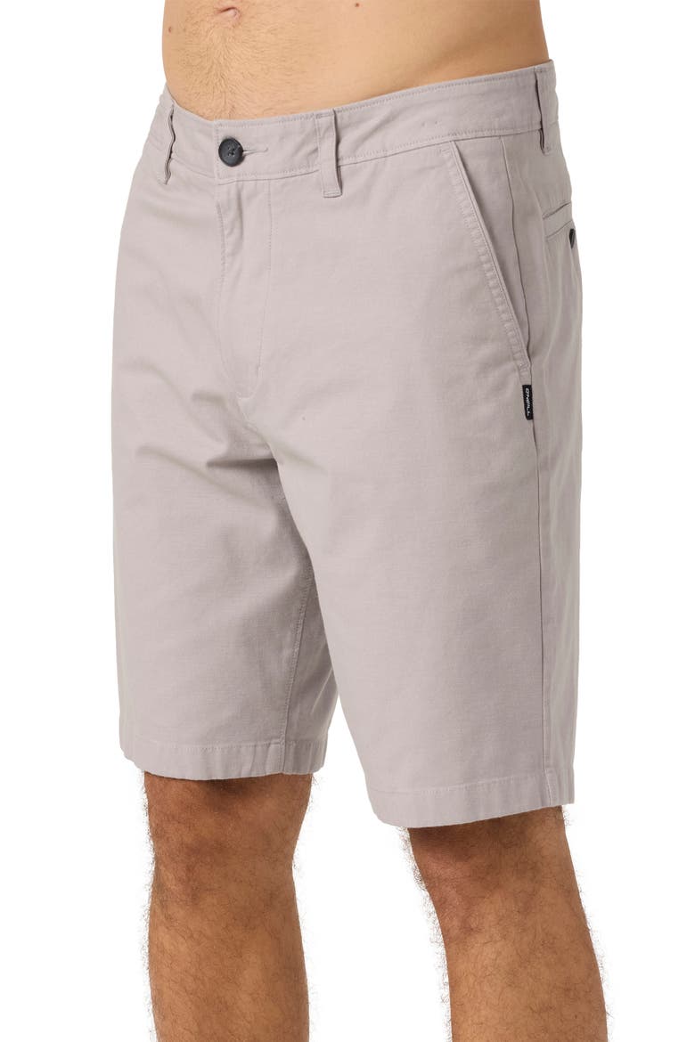 Jay Flat Front Stretch Cotton Chino Shorts, Alternate, color, LIGHT GREY