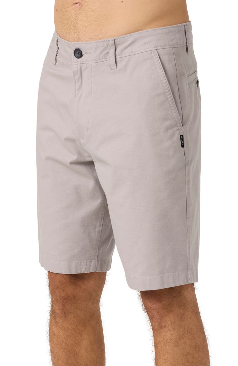 O'Neill Jay Flat Front Stretch Cotton Chino Shorts, Alternate, color, Light Grey