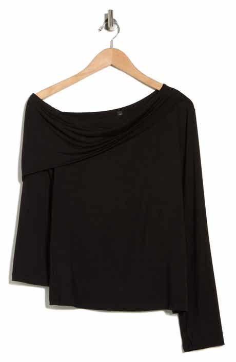 Renee C One-Shoulder Stretch Modal Top