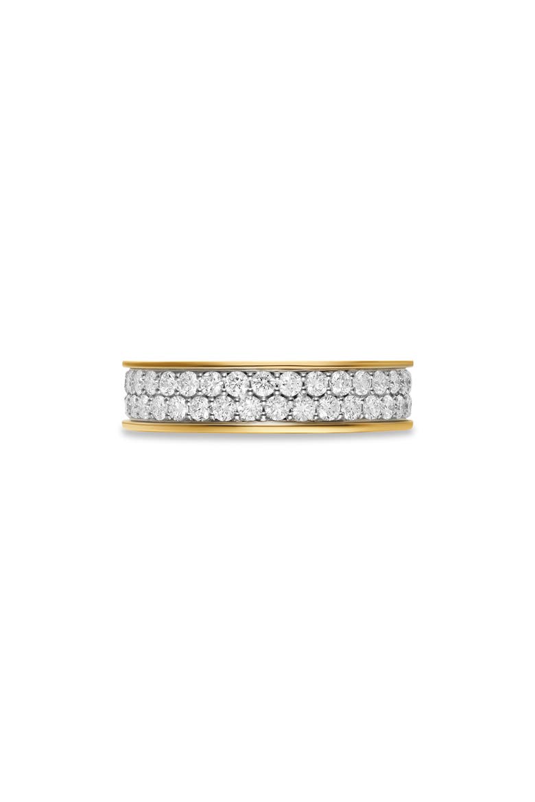 Men's Streamline Band Ring in 18K Yellow Gold with Diamonds, 6.2mm, Main, color, GOLD