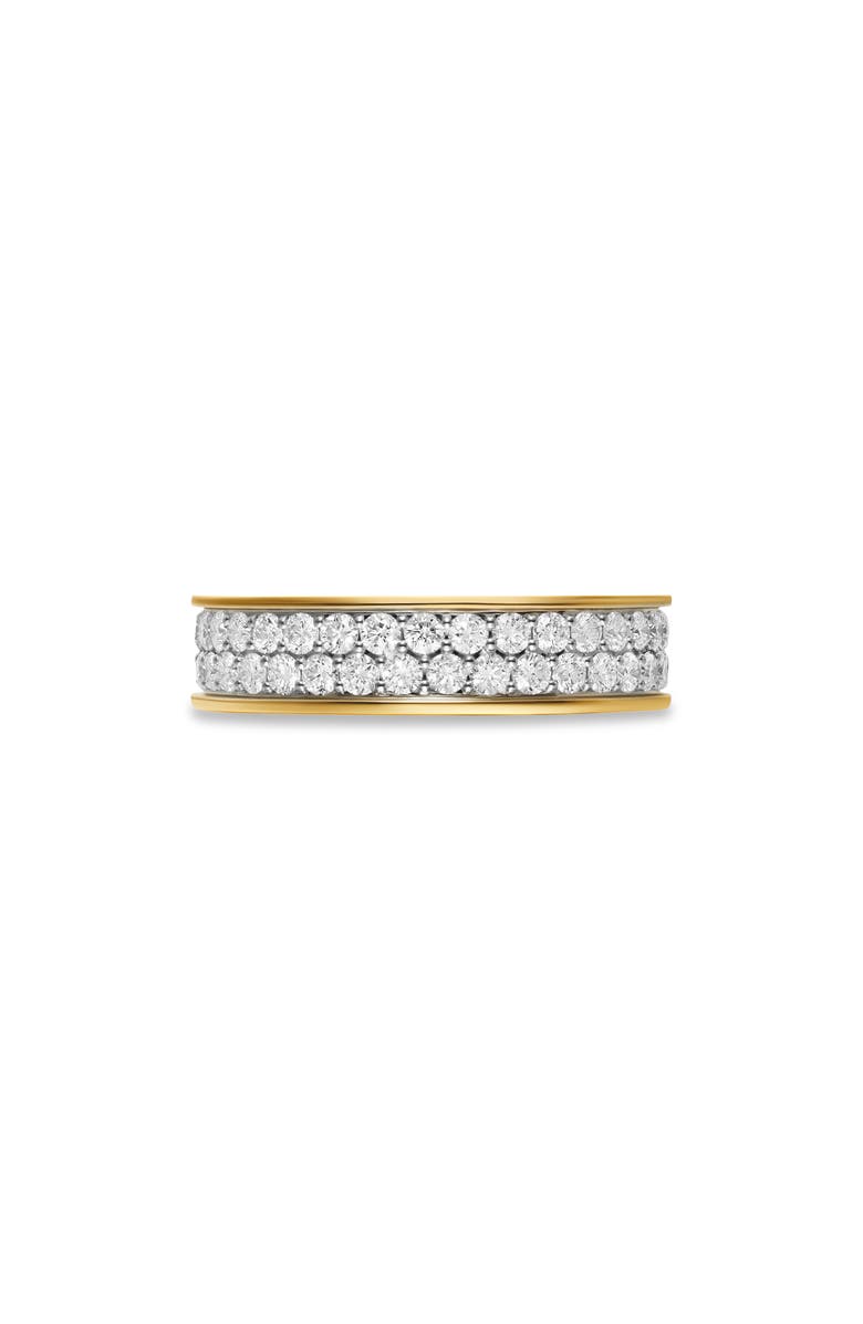 David Yurman Men's Streamline Band Ring in 18K Yellow Gold with Diamonds, 6.2mm, Main, color, Gold