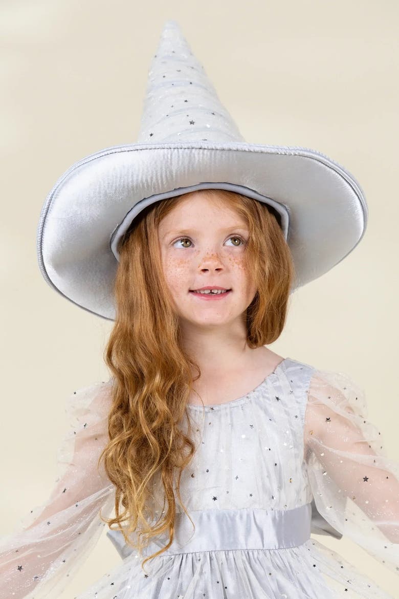 Star Princess with Hat Dress Play Costume, Alternate, color, Silver