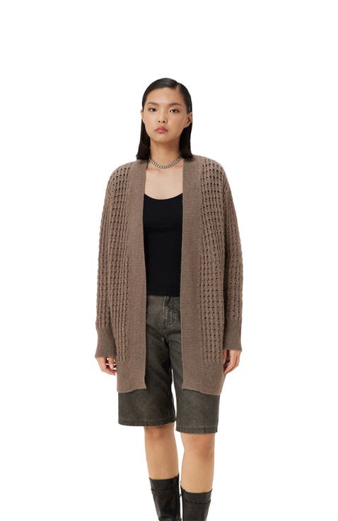 Open-Front Cashmere Cardigan