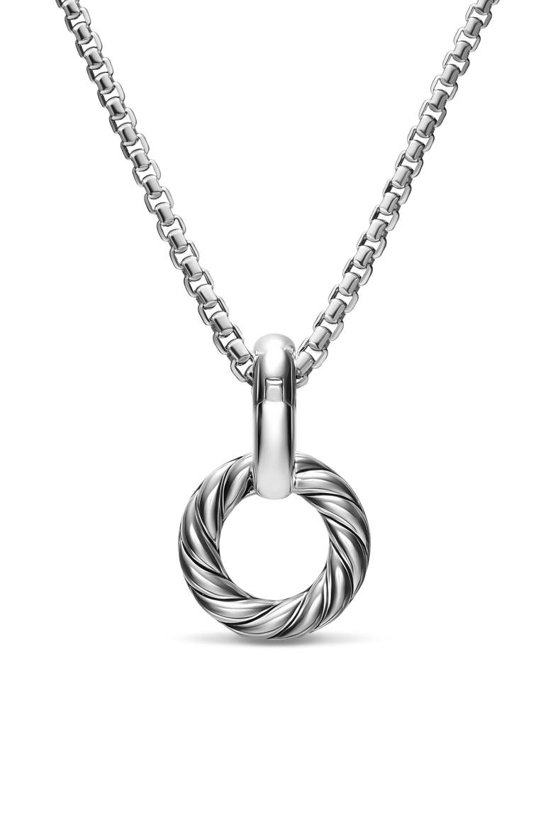 Amulet Holder in Sterling Silver with 14K Yellow Gold, 20.3mm, Alternate, color, SILVER