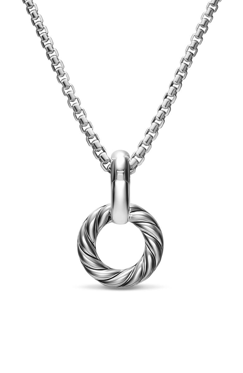 David Yurman Amulet Holder in Sterling Silver with 14K Yellow Gold, 20.3mm, Alternate, color, Silver