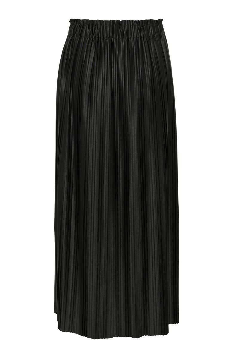 Soaked in Luxury Sivone Plisse Elastic Waist Maxi Skirt, Alternate, color, Black