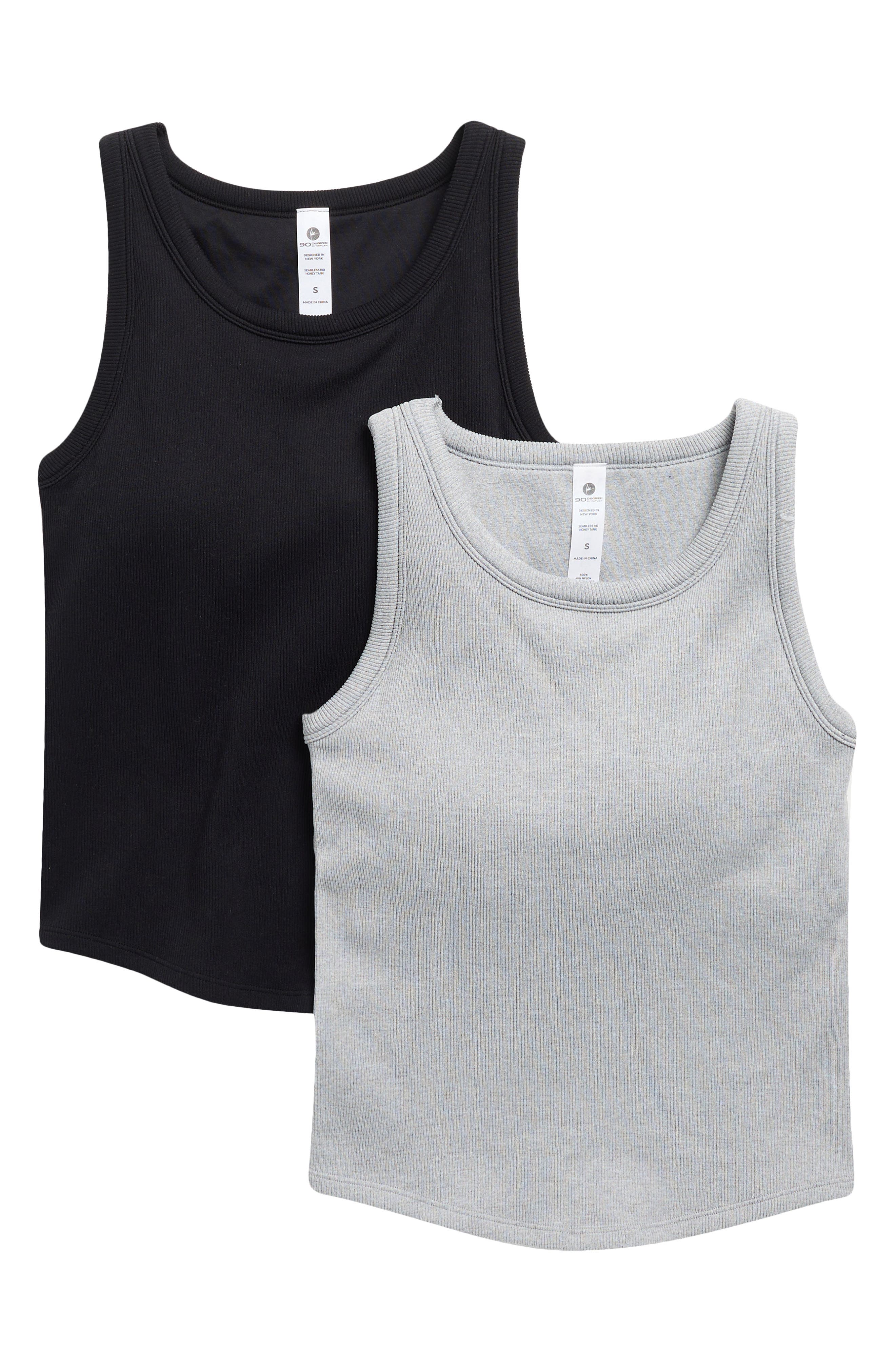 90 DEGREE BY REFLEX Pack of 2 Seamless Rib Honey Tank