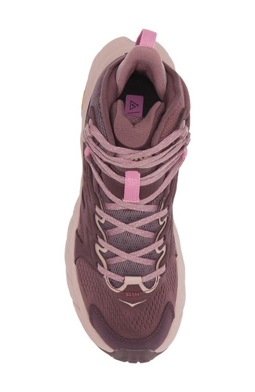 Hoka Anacapa Breeze Aero Mid Breathable Trail Running Shoe In Raisin/pale Mauve