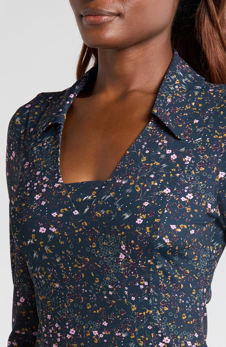 TravisMathew Where it Counts Long Sleeve Minidress, Alternate, color, Navy Blazer Multi