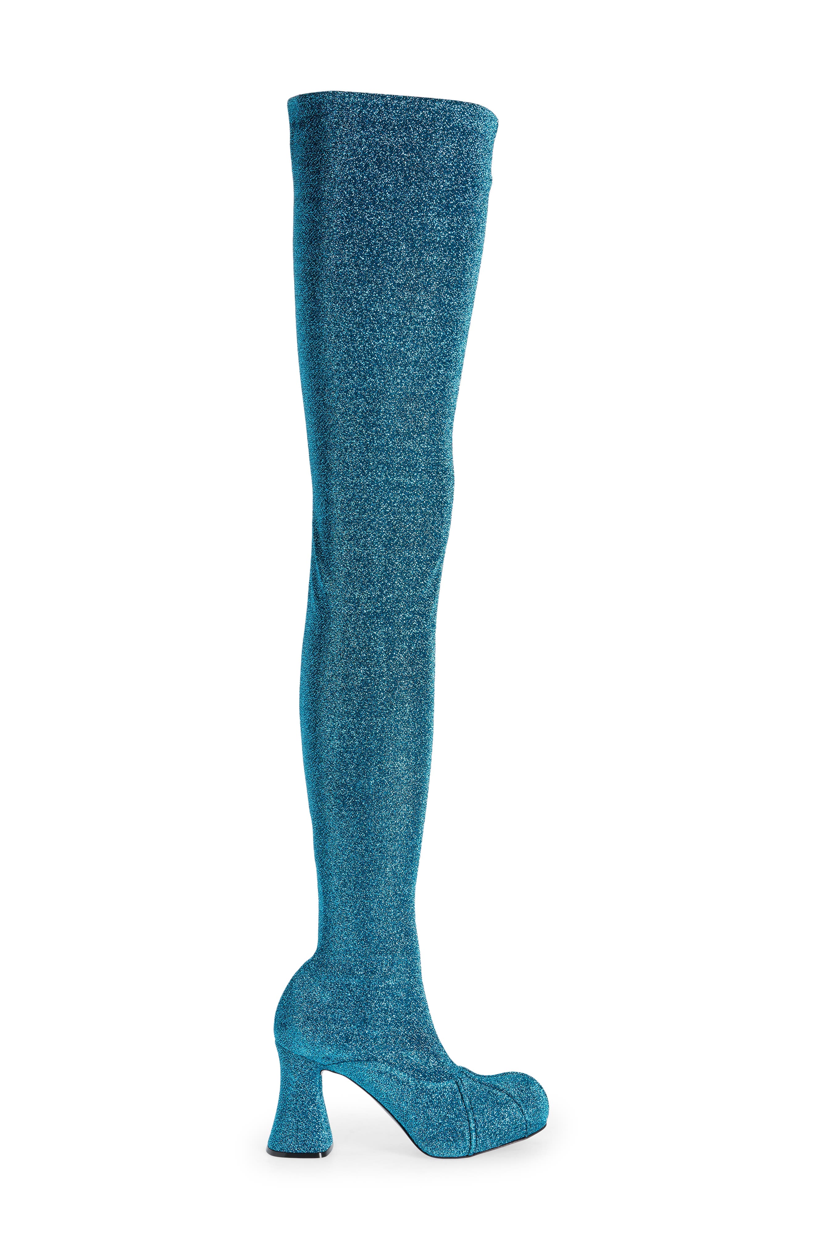 Duck City Metallic Over the Knee Boot, Alternate, color, BLUE LAGOON
