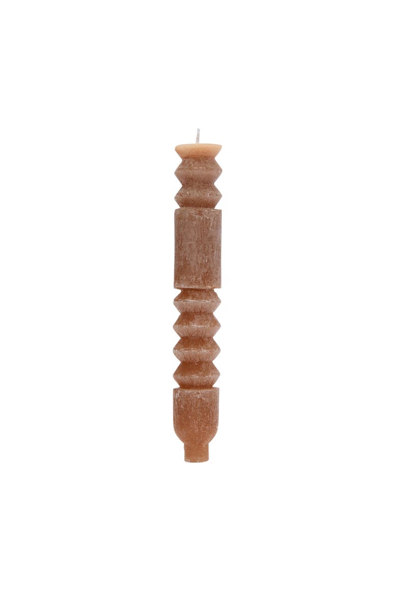 Unscented  Taper Candles in Box, Set of 2, Cappuccino, Alternate, color, Brown