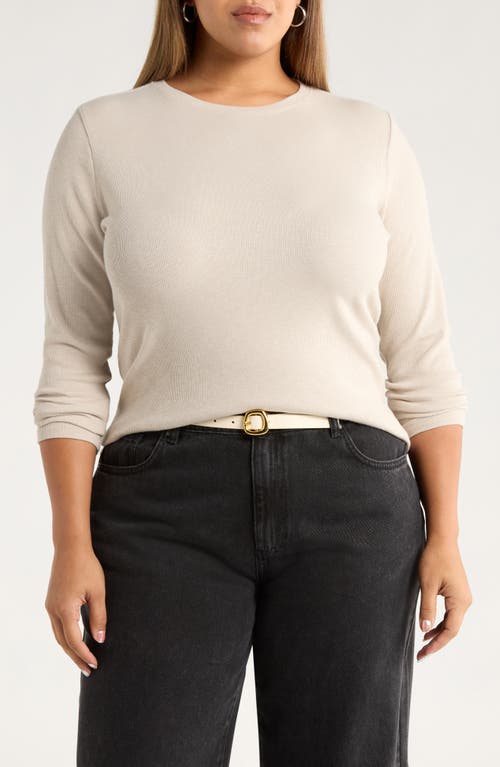 Treasure & Bond Crewneck Knit Top in Grey Chateau 