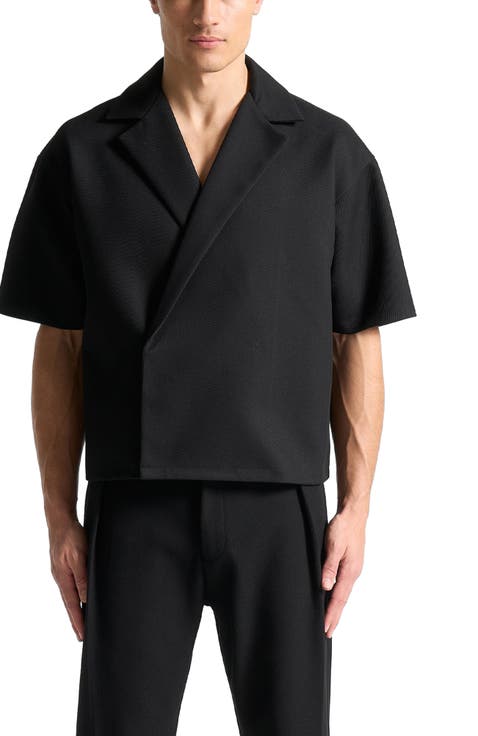 Abel Boxy Twill Double Breasted Shirt