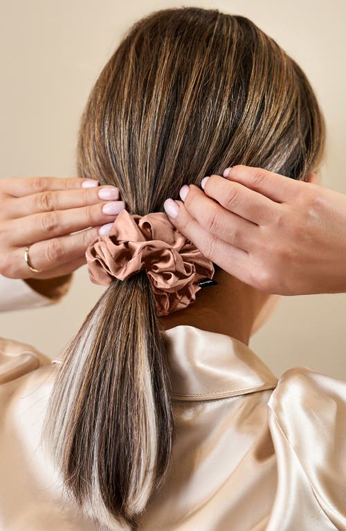 Blissy 3-pack Silk Scrunchies In Cinnamon