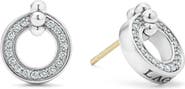 LAGOS Caviar Spark Diamond Open Circle Stud Earrings